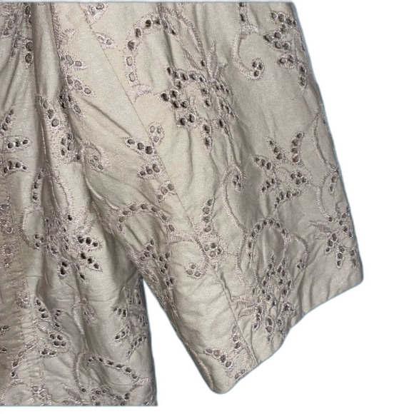 Coldwater Creek Tan Eyelet Embroidered Jacket Medium - Picture 8 of 11
